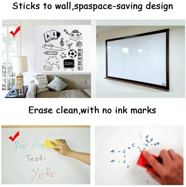 Artisan - Dry Erase Whiteboard Sticker Vinyl Sticker, Self-adhesive & reusable White Board Peel Stick for School,Office,Home,Kids Drawing with 2 erasable markers(good quality ) - Large