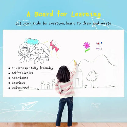 Artisan - Dry Erase Whiteboard Sticker Vinyl Sticker, Self-adhesive & reusable White Board Peel Stick for School,Office,Home,Kids Drawing with 2 erasable markers(good quality ) - Large