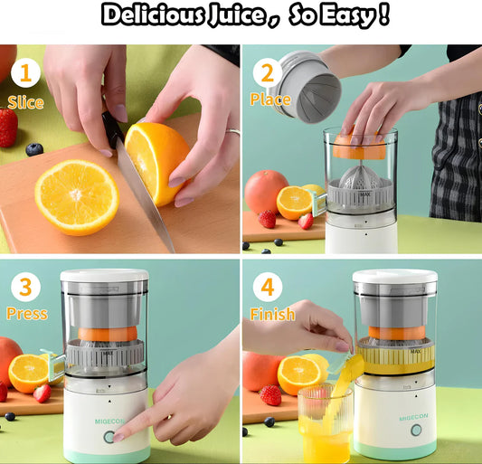 Portable USB Rechargeable Citrus Juicer – Automatic Wireless Orange Juicer Extractor