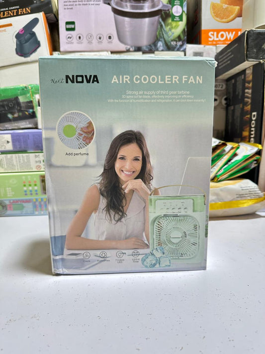 Next Nova Imported 10" Portable Air Cooler Fan – 3-in-1 Mini AC Desktop Humidifier 7-Color LED