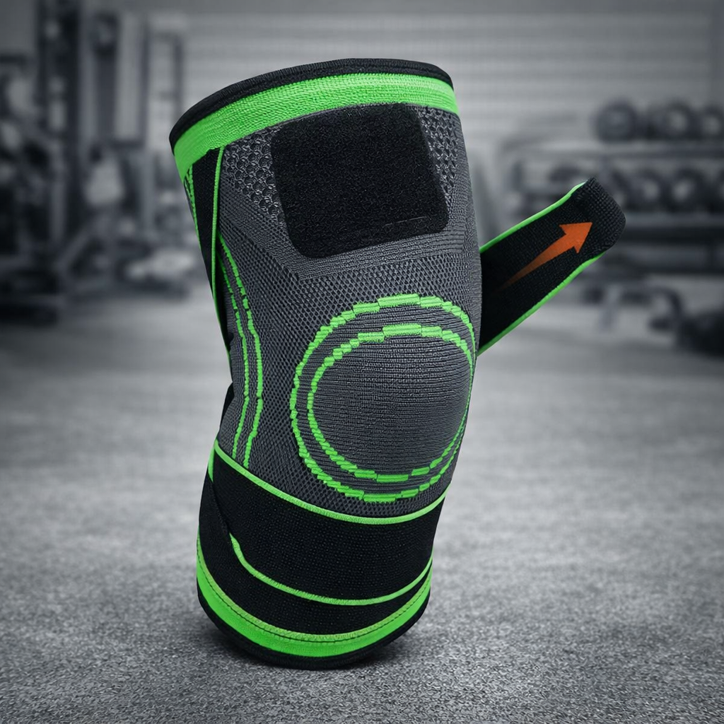 Premium Compression Knee Brace – High-Elasticity Joint Support Sleeve with Adjustable Dual Tension Straps & Breathable Knit Fabric