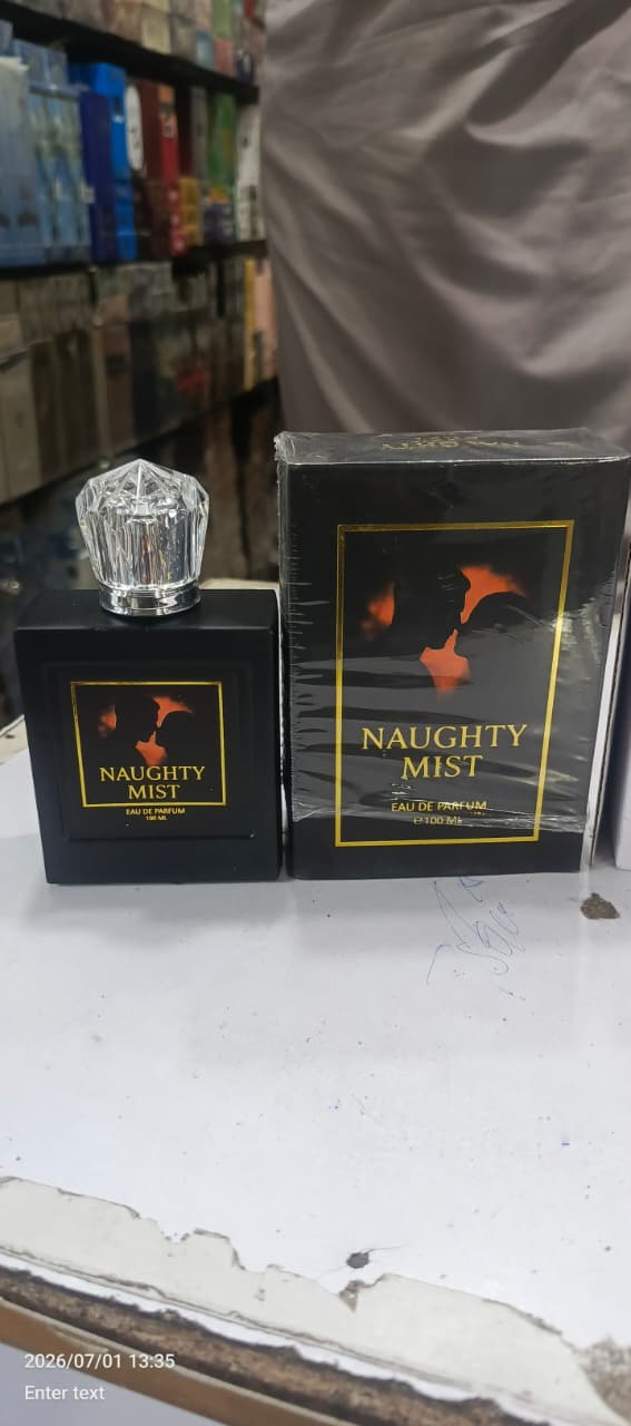 Naughty Mist Luxury Eau De Parfum 100ml Black Bottle Warm Sweet Sensual Unisex Fragrance