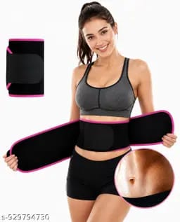 Waist Trimmer Belt for Men & Women | Sweat Belt for Workout & Gym | Adjustable Tummy Support Belt | Free Size | Pack of 1