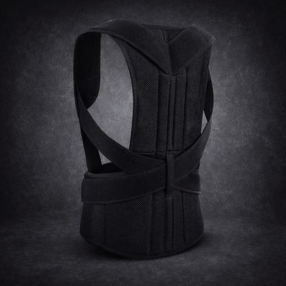 Adjustable Back Support Belt | Posture Corrector | Spine & Shoulder Support Brace | Breathable Upper Back Support for Men & Women - Large