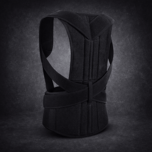 Adjustable Back Support Belt | Posture Corrector | Spine & Shoulder Support Brace | Breathable Upper Back Support for Men & Women - Large