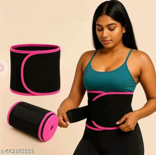 Waist Trimmer Belt for Men & Women | Sweat Belt for Workout & Gym | Adjustable Tummy Support Belt | Free Size | Pack of 1