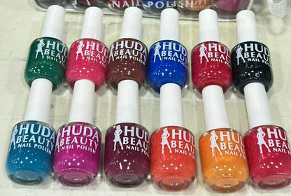 Huda Beauty Peel Off Nail Polish Set Of 6 Vibrant Colors Easy Removal Glossy Finish | Random Colour