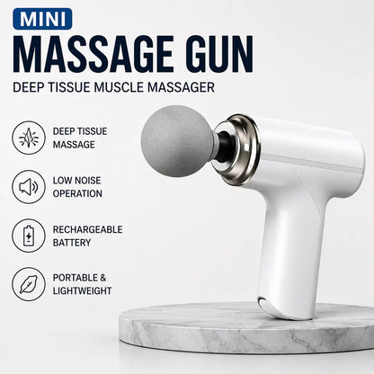 Mini Massage Gun Deep Tissue Muscle Massager | Portable Handheld Percussion Massager | Rechargeable