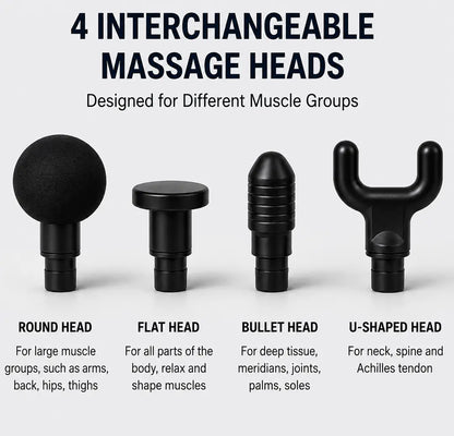 Mini Massage Gun Deep Tissue Muscle Massager | Portable Handheld Percussion Massager | Rechargeable