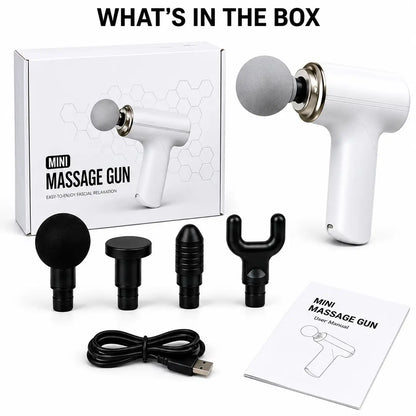 Mini Massage Gun Deep Tissue Muscle Massager | Portable Handheld Percussion Massager | Rechargeable